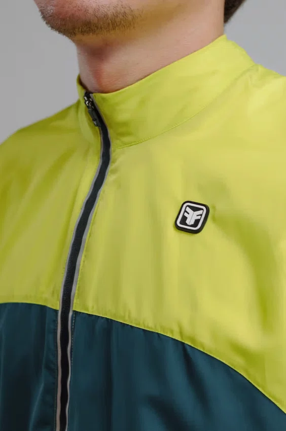 Jaqueta corta vento free force masculina classic simic azul/verde- lima