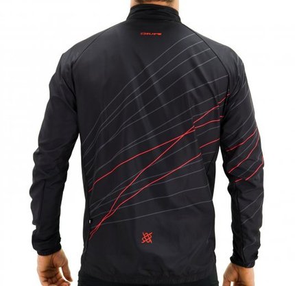 Jaqueta Corta Vento Hupi Lines Preto e Vermelho