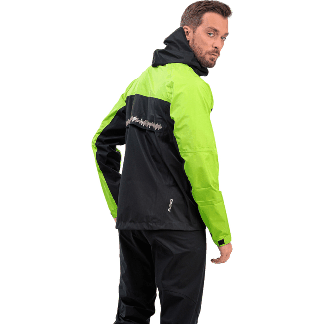 Jaqueta Impermeável Furbo Unissex Accorto Preta e Verde