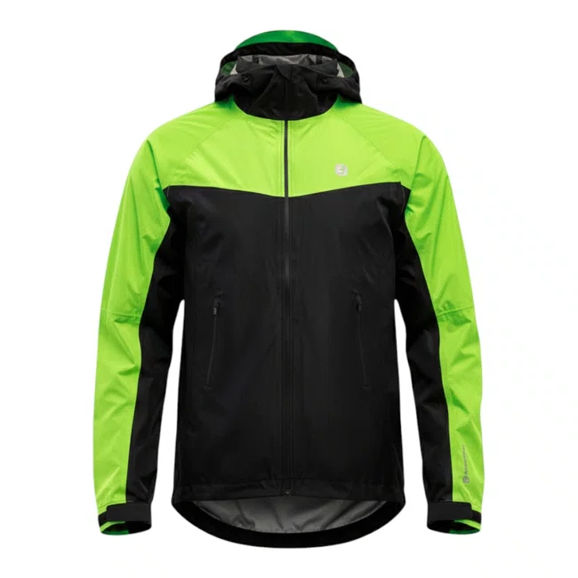 Jaqueta Impermeável Furbo Unissex Accorto Preta e Verde