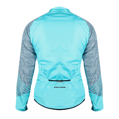 Jaqueta Corta Vento SportXtreme Active Bahamas Fem Turquesa e Mescla Cinza