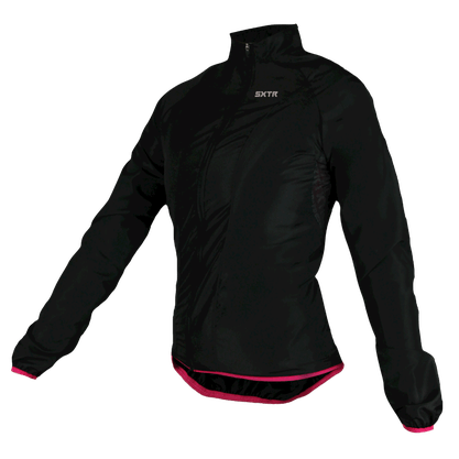 Jaqueta Corta Vento SportXtreme Comfort Feminino Preto e Rosa