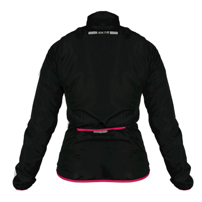 Jaqueta Corta Vento SportXtreme Comfort Feminino Preto e Rosa