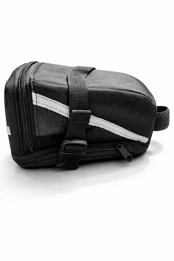 Kit bolsa de quadro e selim bin´g preta/cinza