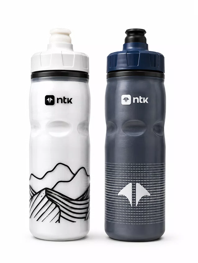 Kit 2 Caramanholas NTK Squeeze 600ml Branca/Azul