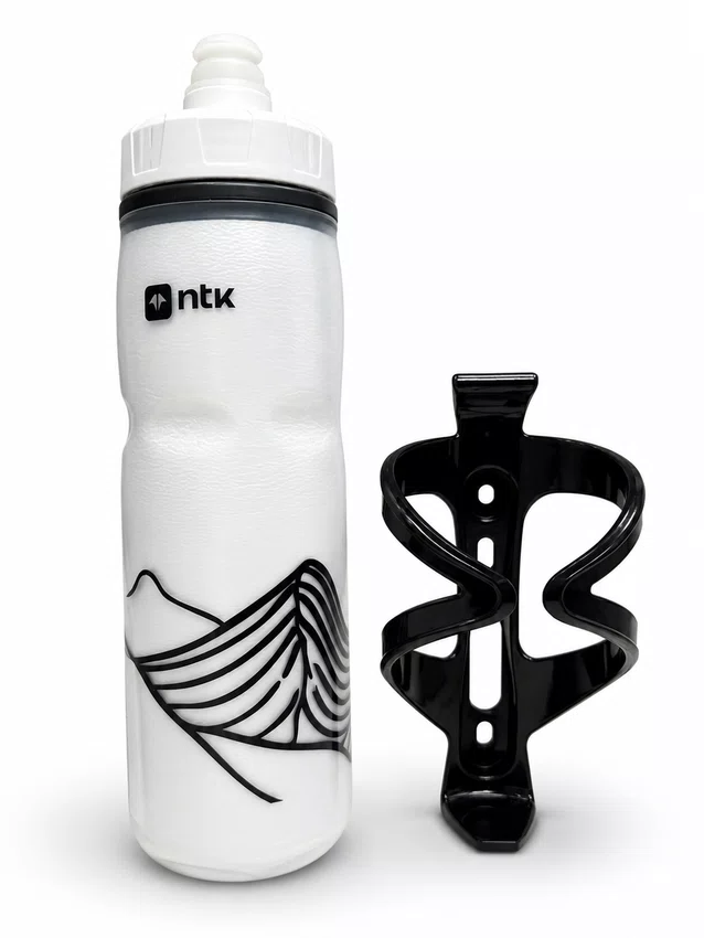 Kit Caramanhola Squeeze NTK Branca 600ml + Suporte WG Sports