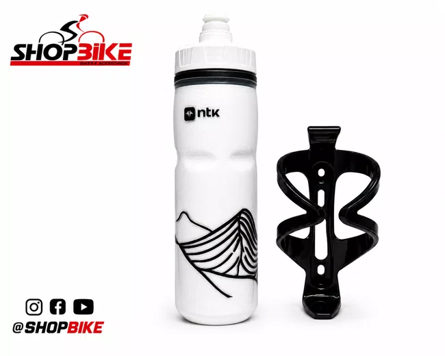 Kit Caramanhola Squeeze NTK Branca 600ml + Suporte WG Sports