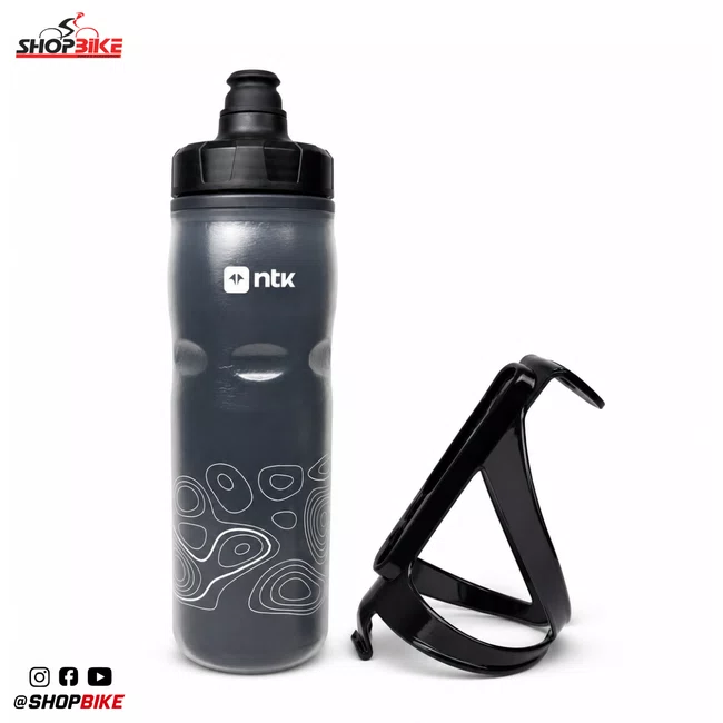 Kit Caramanhola Squeeze NTK Branca 600ml + Suporte WG Sports