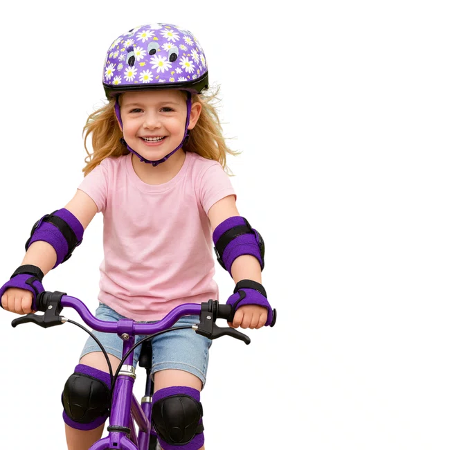 Kit Protecao Infantil Completo Roxo Com Flores