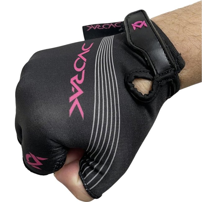 Luva Dedo Curto Dvorak 8203 Preto e Rosa