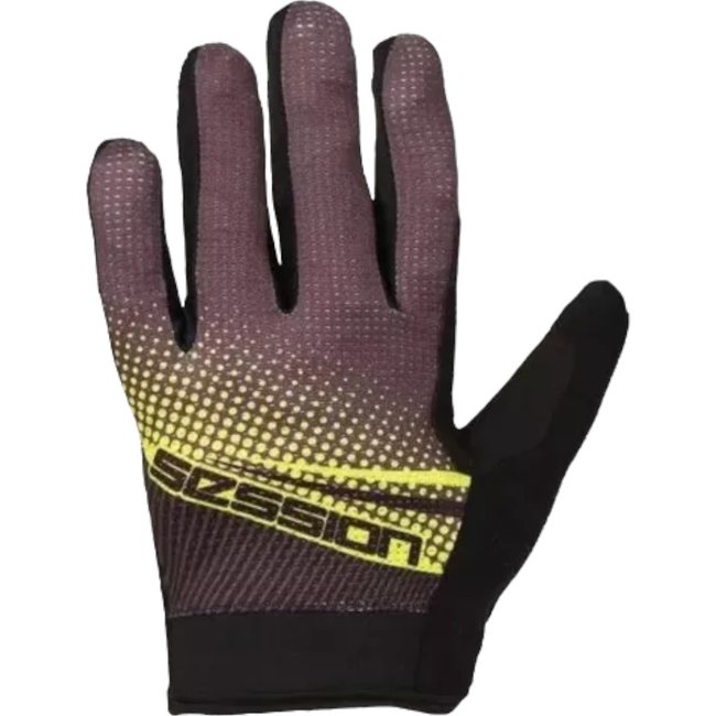 Luva Dedo Longo Session Velon Preto e Amarelo
