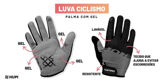 Luva Hupi Bio Full Dedo Longo