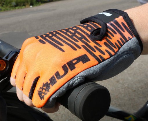 Luva Hupi Eco Bio Dedo Curto Laranja Neon