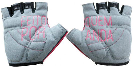 Luva Hupi Eco Dedo Curto Lines Pink