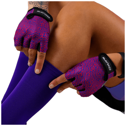 Luva Hupi Eco Dedo Curto Panther Rosa e Azul