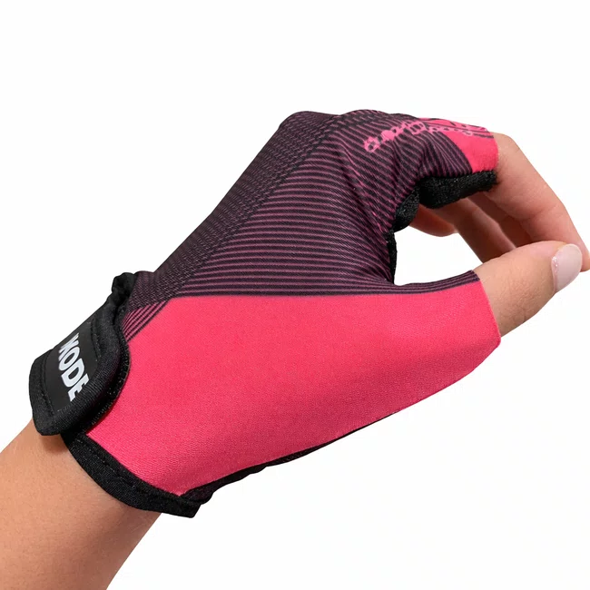 Luva kode racing dedo curto p preto/pink