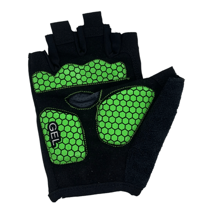 Luva Ciclismo Sky Nano Gel Preto e Verde