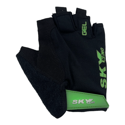 Luva Ciclismo Sky Nano Gel Preto e Verde