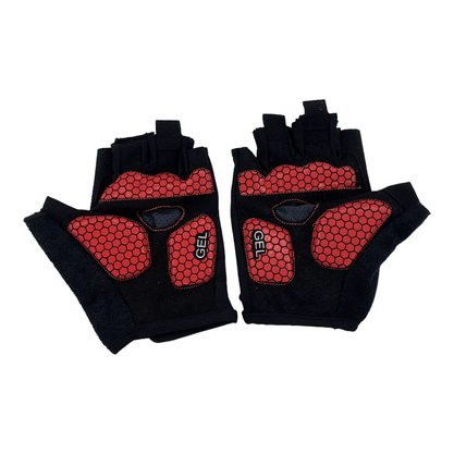 Luva Ciclismo Sky Nano Gel Preto e Vermelho