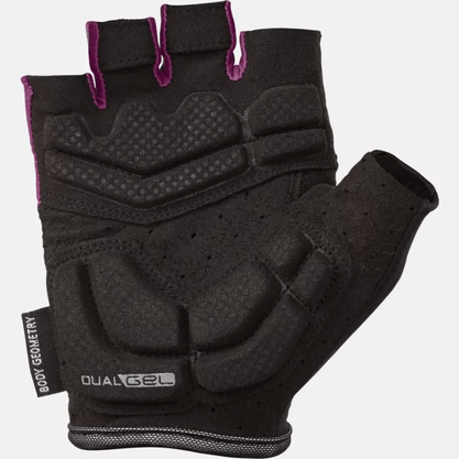 Luva Ciclismo Specialized BG Dual Gel Dedo Curto Feminino Roxo