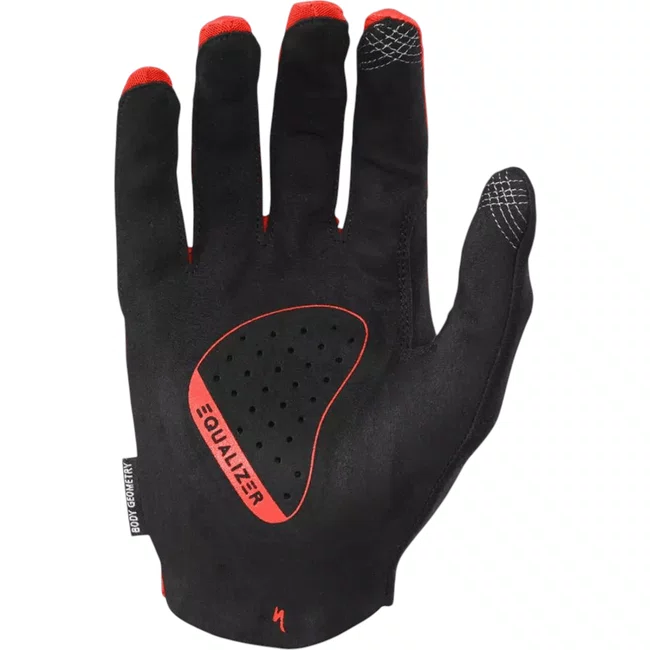 Luva Specialized BG Grail Dedo Comprido Vermelho e Preto
