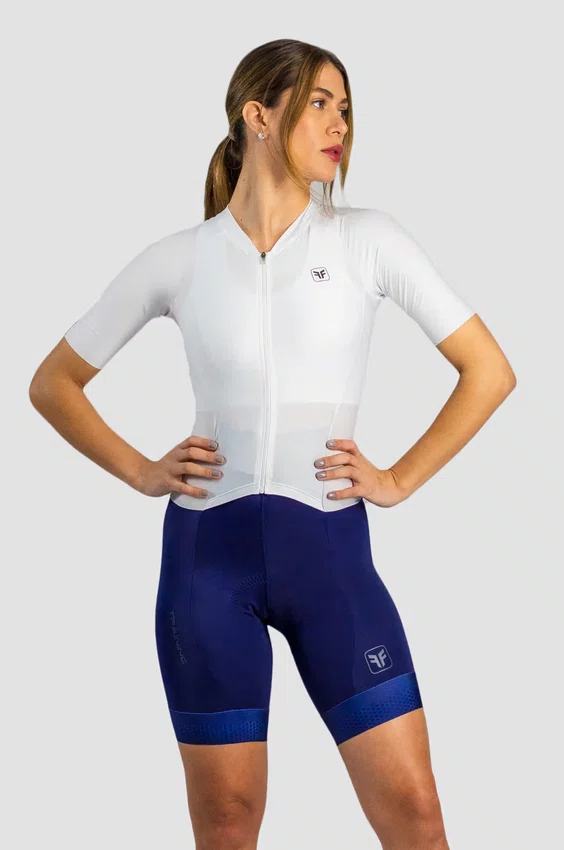 Macaquinho Free Force Feminino Training Navy Azul e Branco
