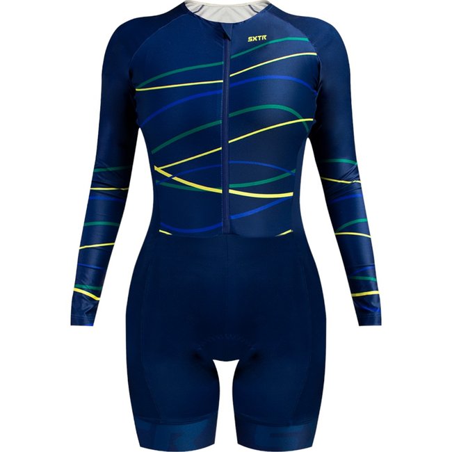 Macaquinho Manga Longa SportXtreme Adventure Copacabana Azul e Amarelo e Verde