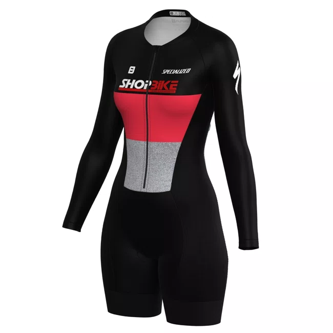 Macaquinho Shopbike Furbo Feminino Mory HT90 Preto, Brancoe Vermelho