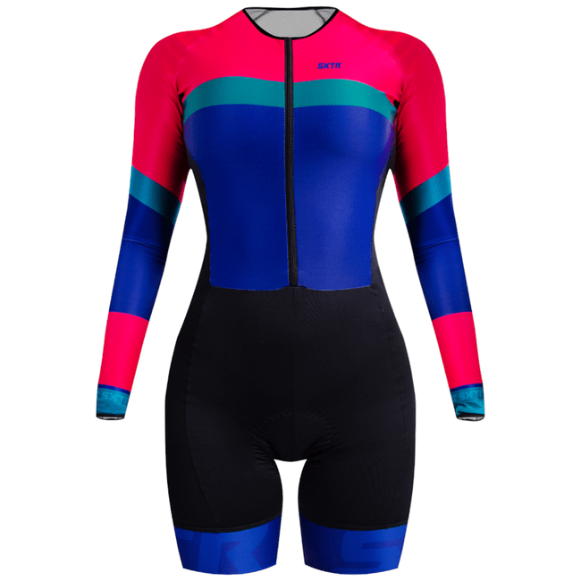 Macaquinho SportXtreme Barcelona Manga Longa Rosa Verde e Roxo