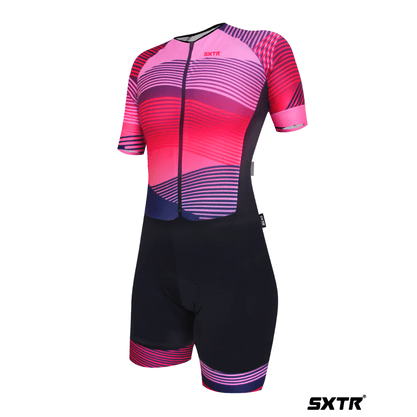 Macaquinho Sport Xtreme Comfort Aura Rosa e Vermelho