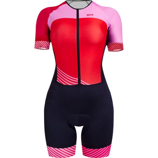 Macaquinho Sport Xtreme Comfort Carmine Rosa e Vermelho