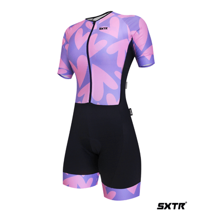 Macaquinho Sport Xtreme Comfort Paris Rosa e Roxo