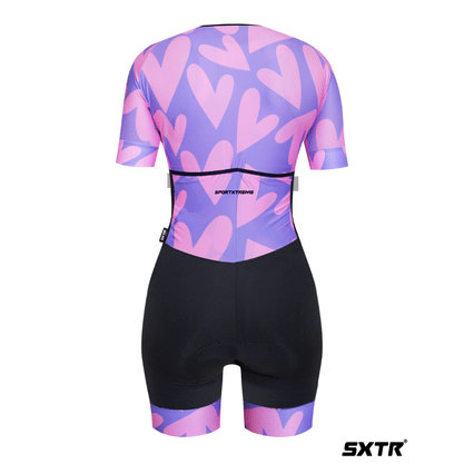 Macaquinho Sport Xtreme Comfort Paris Rosa e Roxo