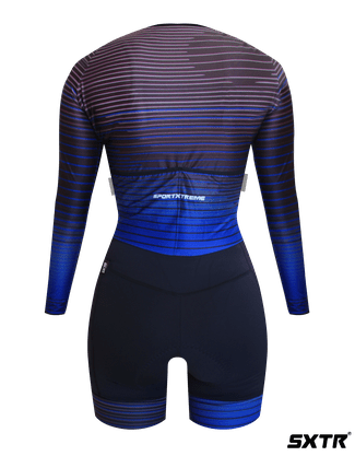 Macaquinho Sport Xtreme Expert Manga Longa Electric Azul