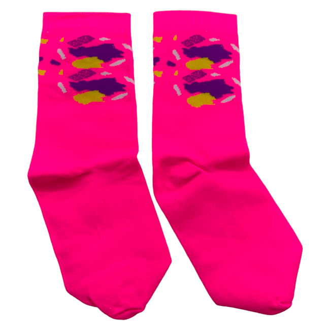 Meia Americam Rosa e Amarelo