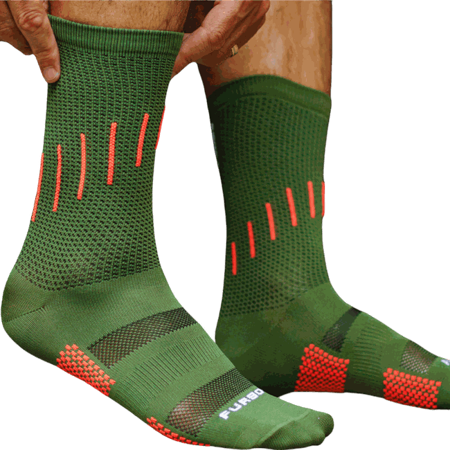 Meia Ciclismo Unissex Ultra Air Furbo Verde Militarㅤㅤㅤㅤ