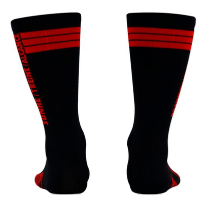 Meia Hupi Sonhe Treine Alcance Preto e Vermelho