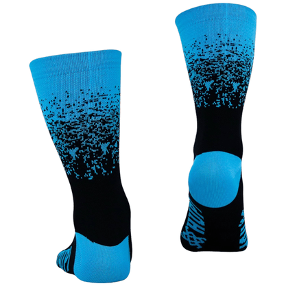 Meia Hupi Splash Azul e Preto