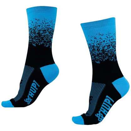Meia Hupi Splash Azul e Preto