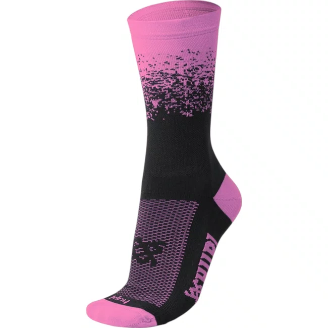 Meia Hupi Splash - Para Pés Menores Preto e Rosa