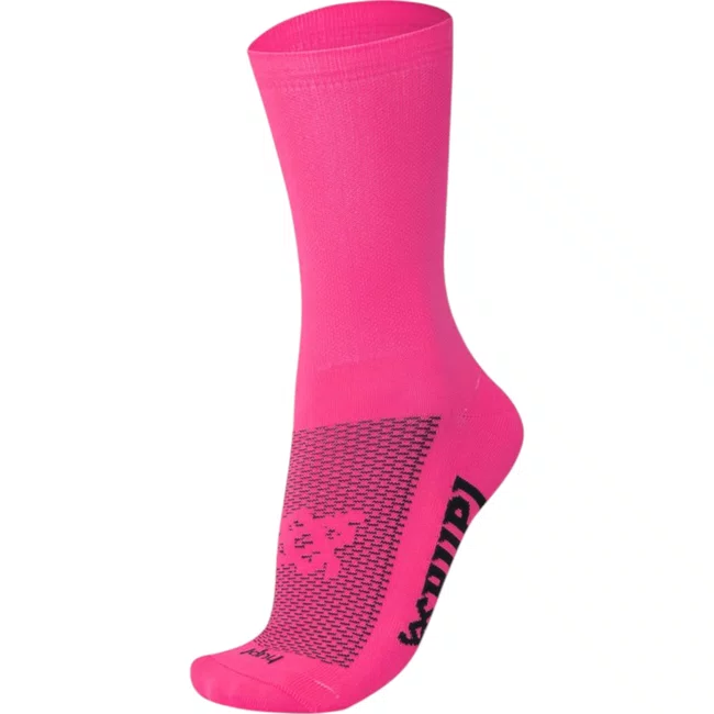 Meia Hupi Sport lLiso Rosa Neon
