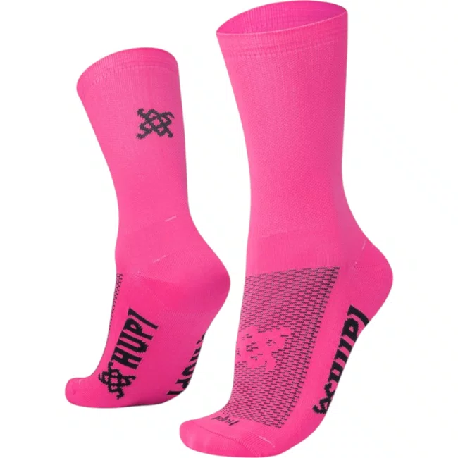 Meia Hupi Sport lLiso Rosa Neon