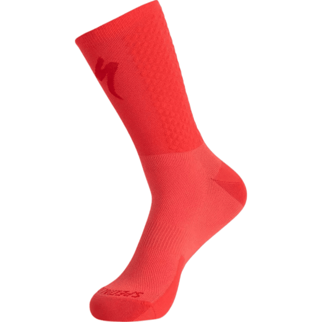 Meia Specialized Cano Alto Knit Tail Unissex Vermelha