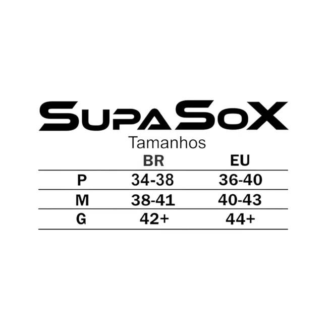 Meia Supacaz Supasox Ciclismo Sem Forro Unisex S (36-40)