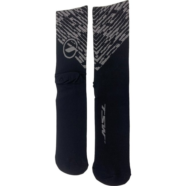 Meia TSW Ride Mod 01 Suave Compressão Cinza e Preto