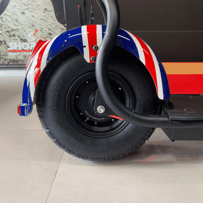 Mini Scooter X7 Elétrica Wehawk 1000W Azul e Branco e Vermelho