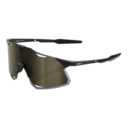 Óculos 100% Hypercraft Matte Black Lente Soft Gold Mirror
