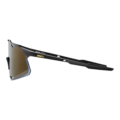Óculos 100% Hypercraft Matte Black Lente Soft Gold Mirror