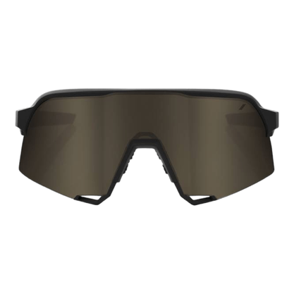 Óculos 100% S3 Soft Tact Black Lente Soft Gold Mirror
