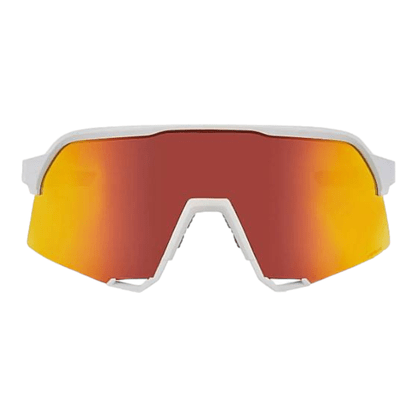 Oculos 100% S3 Soft Tact White Lente Hiper Red Multilayer Mirror